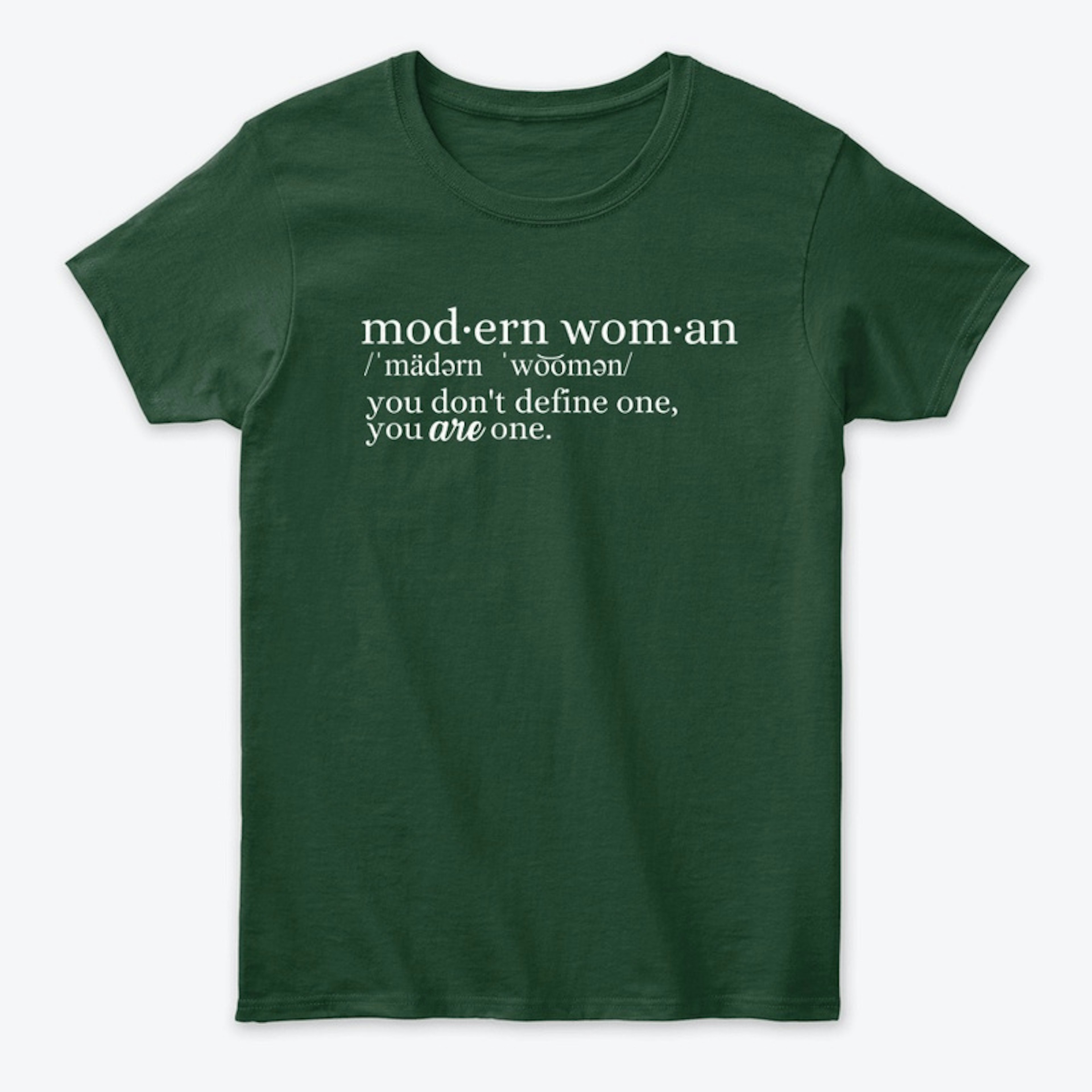 Modern Woman Definition - White Letters