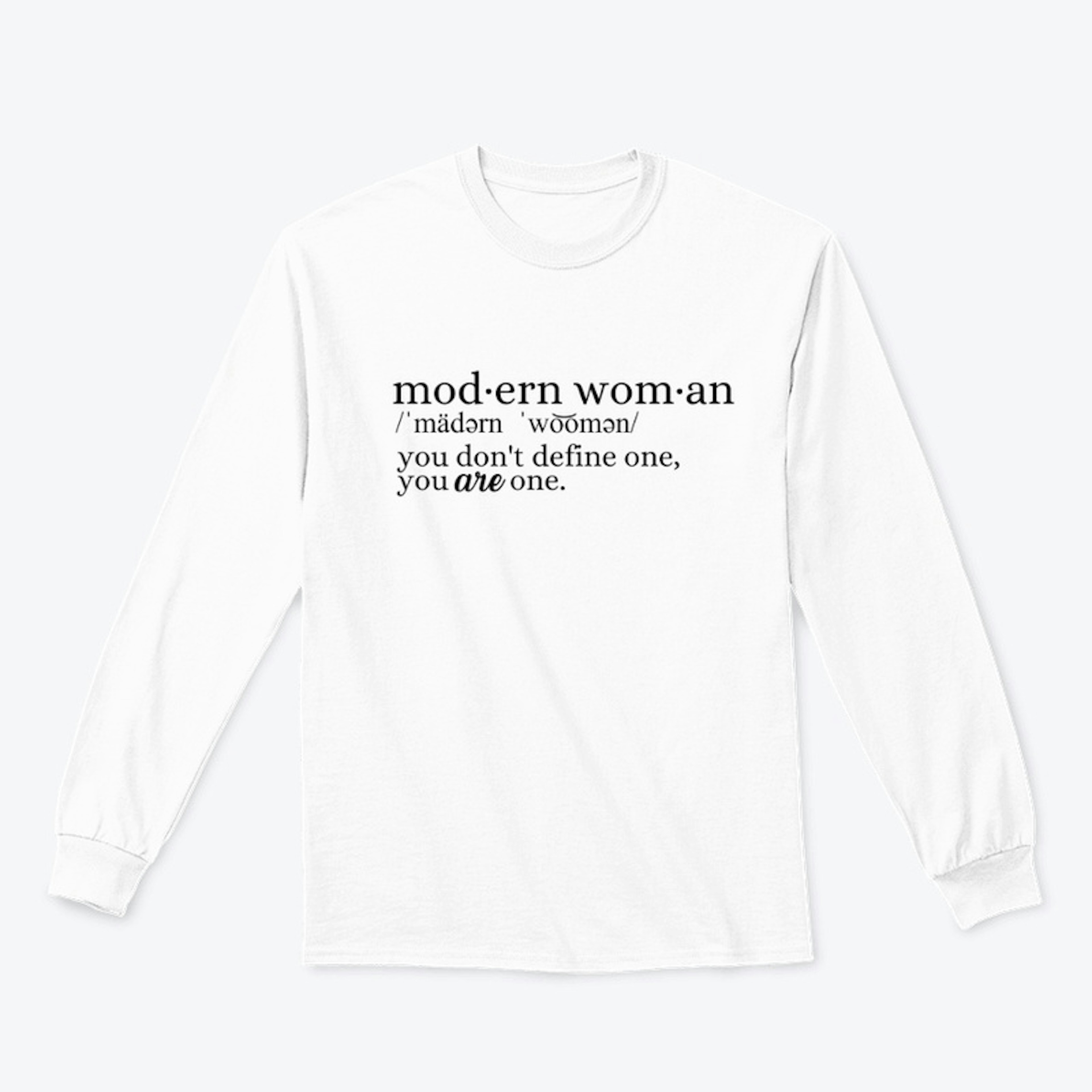 Modern Woman Definition - Black Letters